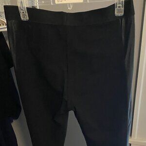 BCBGMaxAzria Leggings w/Faux Leather Stripe